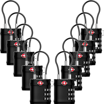 Suitcase Locks, Luggage Locks, TSA Approved Luggage Locks,Charcoal,2
