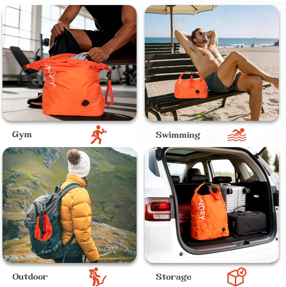 Travel Laundry Bag, Vacuum Compression Dirty Clothes Travel Bag