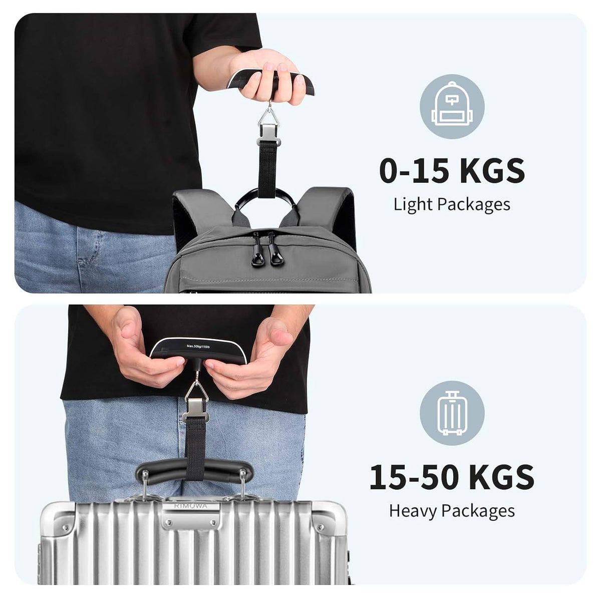 Luggage Scale, Digital Portable Luggage Weight Scale 110 Lb/ 50Kg