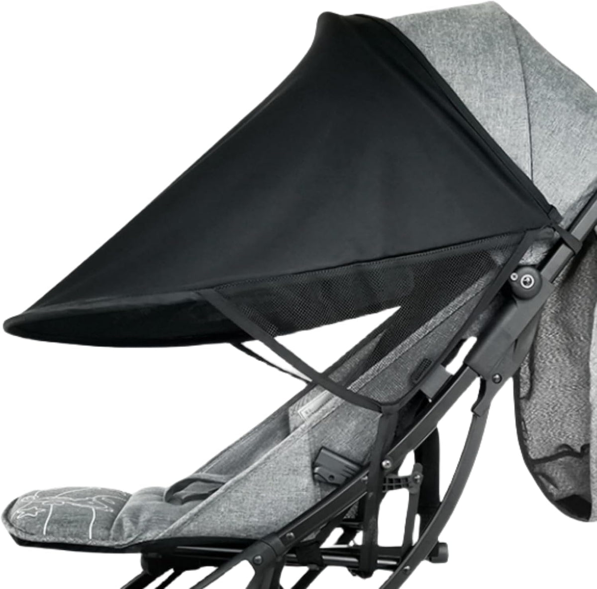 Pram Sun Shade Cover Baby Sunshade UPF 50 + Adjustable Sun Shade Canopy Breathable Pram Sun Shade for Pushchair Stroller Buggy Pram