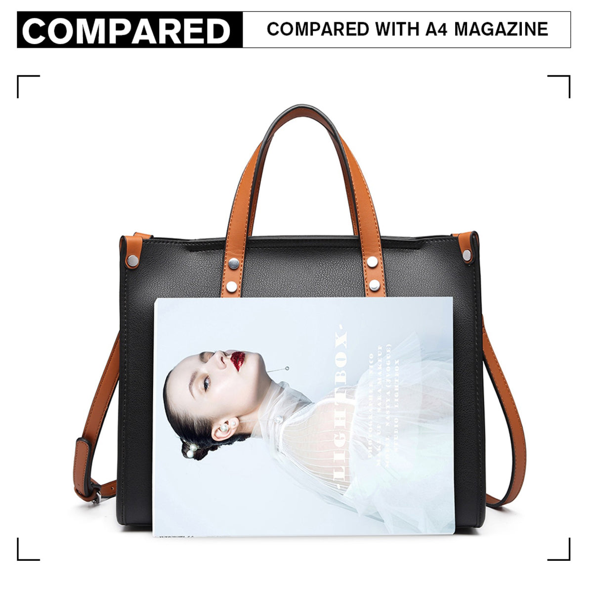 Miss Lulu Structured Shoulder Bag