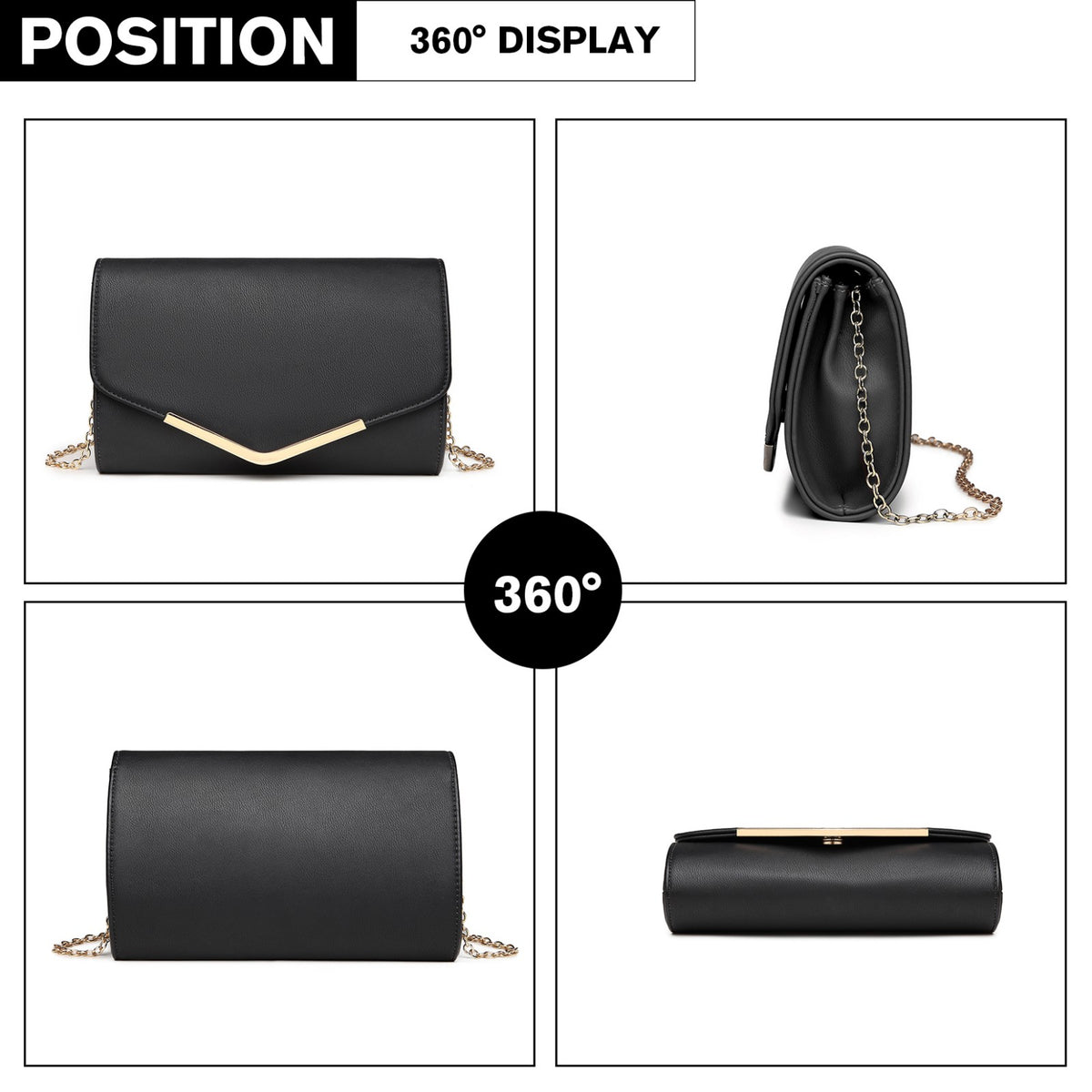 Miss Lulu Vegan Envelope Clutch Bag