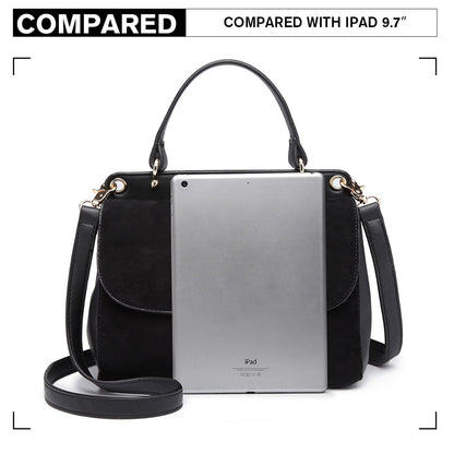 Kono Miss Lulu Stylish Ladies Leather Handbag Shoulder Bag Black