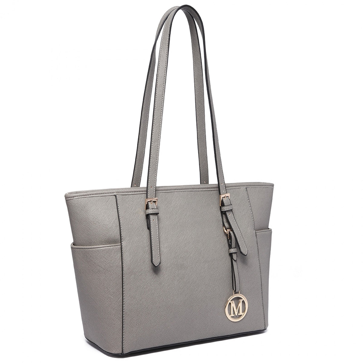 Miss Lulu Faux Leather Adjustable Handle Tote Bag