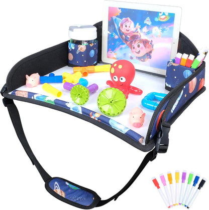 Kids Travel Tray for Car Seat, Road Trip Activities for Kids