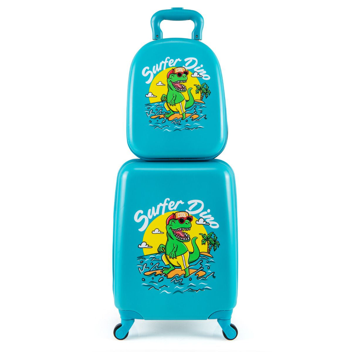 2 Pieces Kid Luggage Set with 4 Spinner Wheels and Telescopic Handle