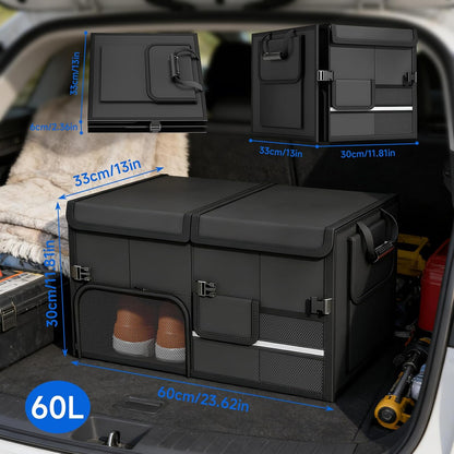 Car Boot Organiser, Foldable Multi Compartment Car Accessories