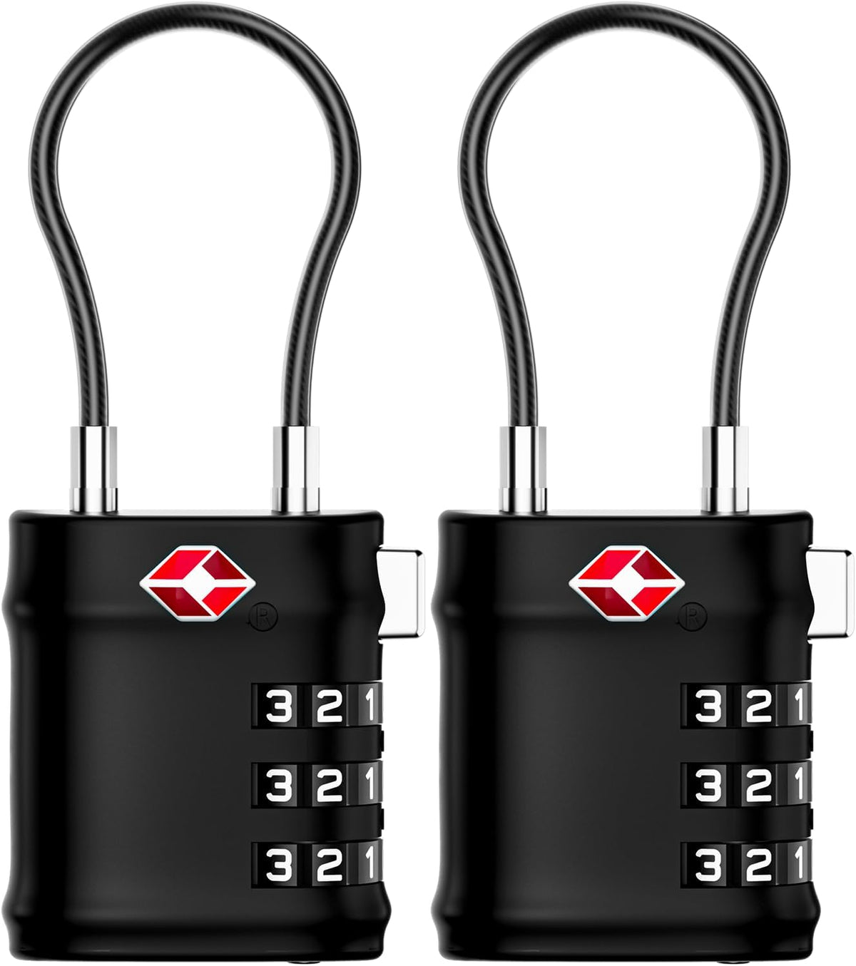 Suitcase Locks, Luggage Locks, TSA Approved Luggage Locks,Charcoal,2