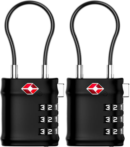Suitcase Locks, Luggage Locks, TSA Approved Luggage Locks,Charcoal,2