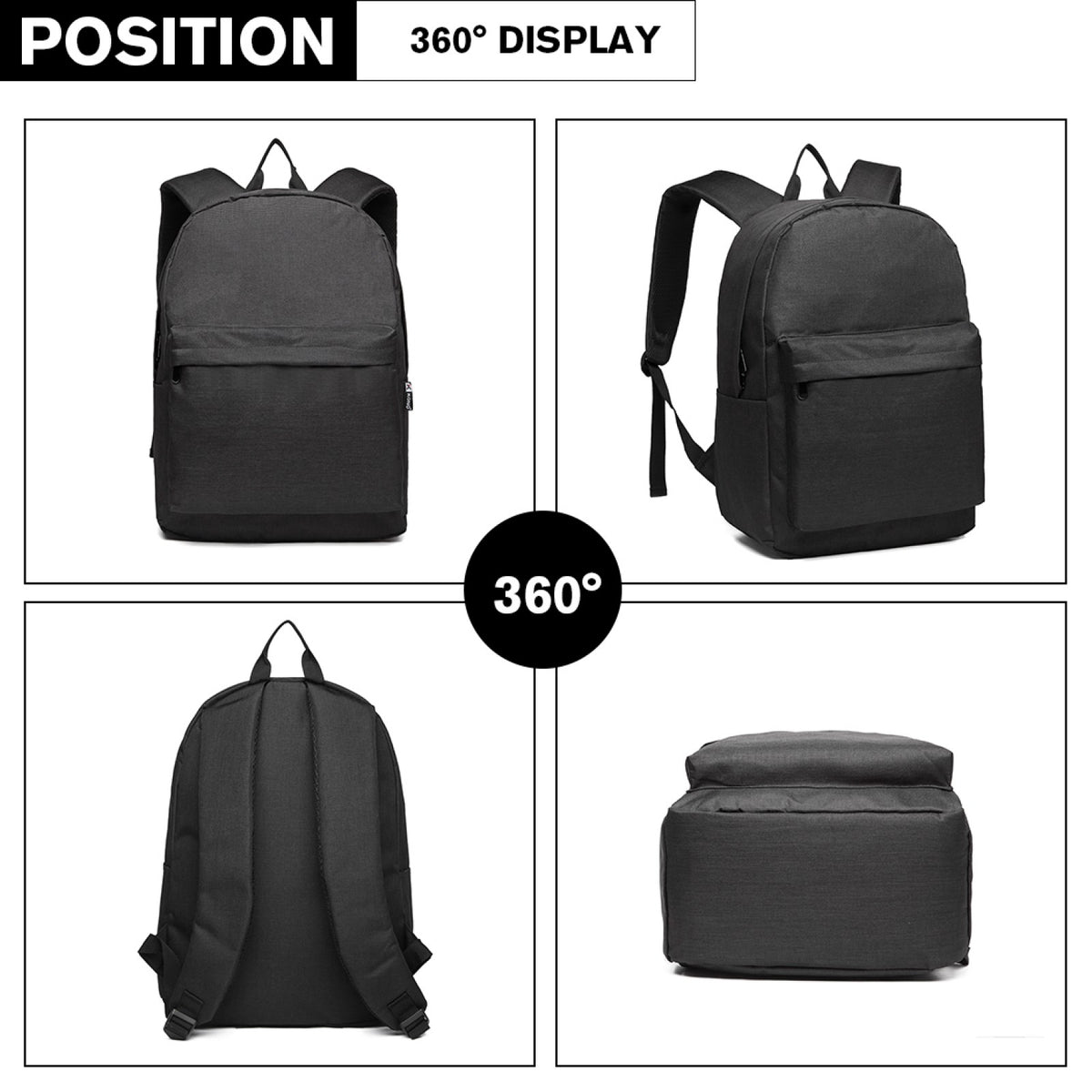 Kono Durable Polyester Everyday Backpack With Sleek Design