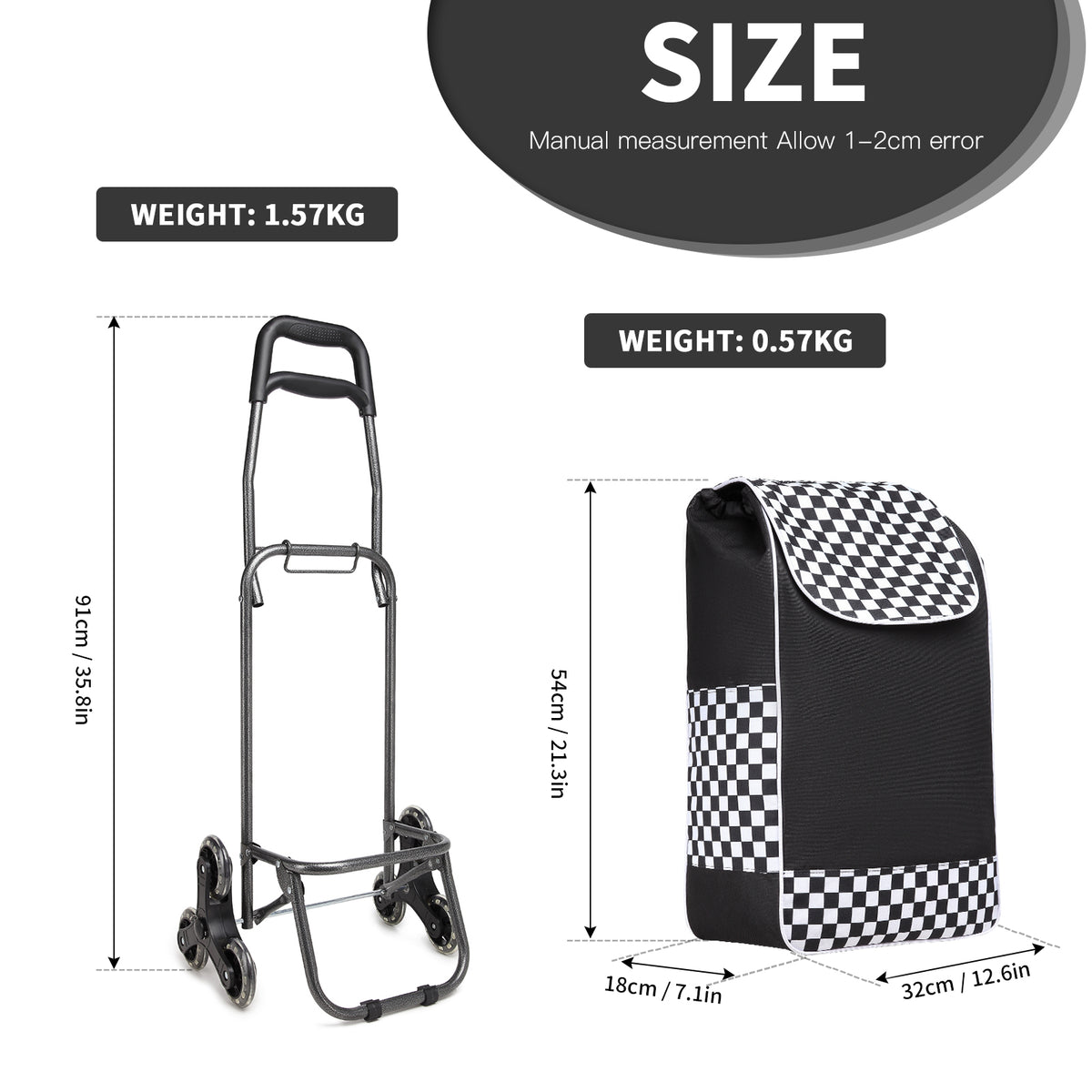 Kono 6 Wheel Push Shopping Trolley