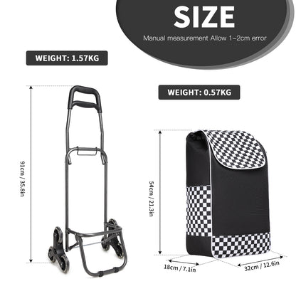 Kono 6 Wheel Push Shopping Trolley
