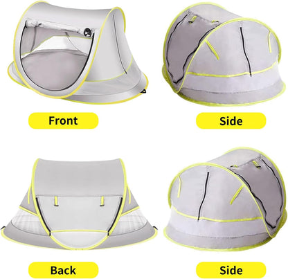 Pop up Baby Beach Tent UPF 50+, Toddler Sun UV Protection Shade, Breathable Umbrella with Tent Pegs, Lightweight Portable Shelter Umbrella for Family Outdoor Traveling, Hiking, Camping, Fishing,Picnic