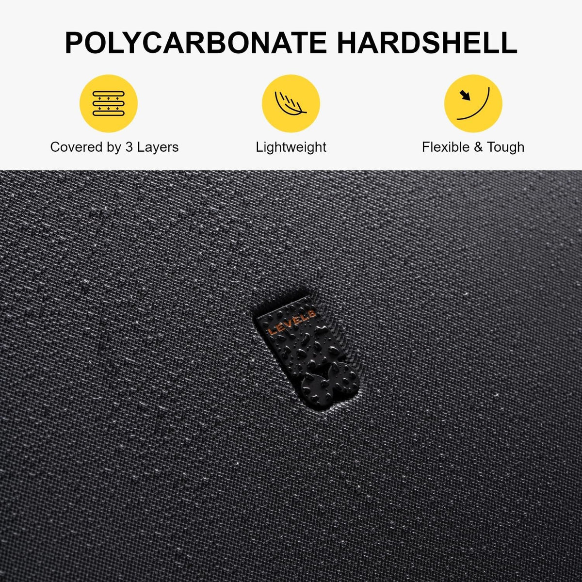 Checked Luggage 24 Inch Suitcase Hand Luggage Lightweight 100% PC Micro-Diamond Textured Design, Medium Size with Wheels, TSA Approved Hard Shell for Women Men for Travel(66Cm, 65,Dark Grey)