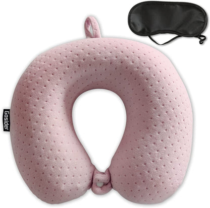 Travel Neck Pillow Memory Foam Airplane Pillows, Black