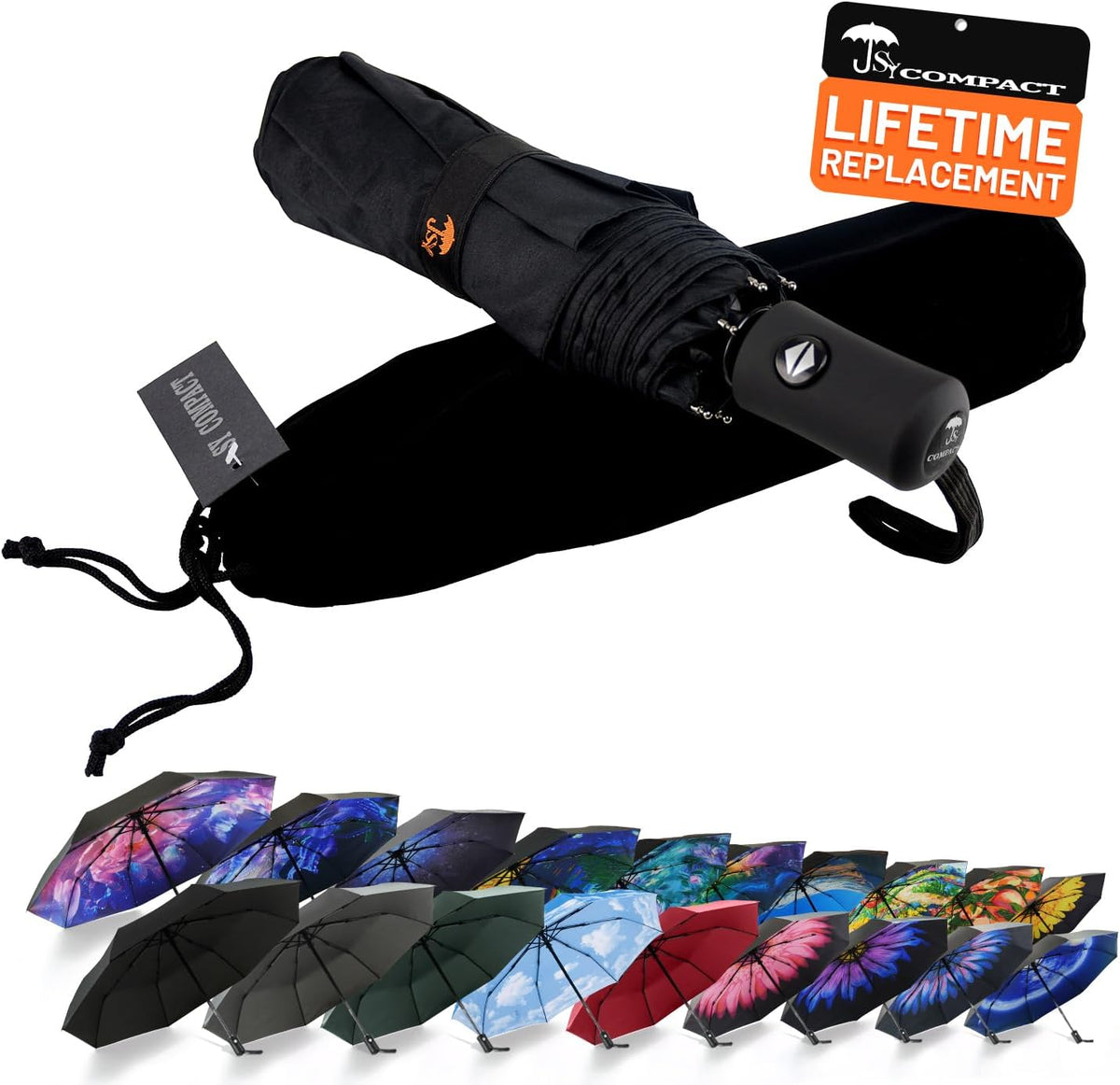 Travel Umbrella Windproof Automatic Unbreakable UV Protection