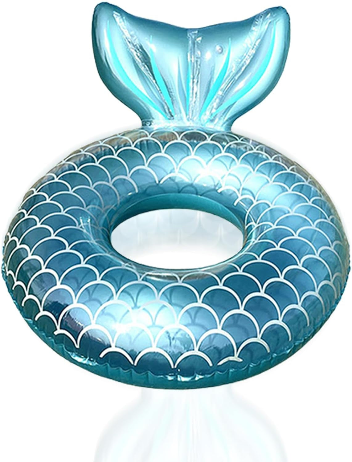 Mermaid Pool Inflatables Swimming Rings for Adults, 90Cm Pool Swimming Float Cute Pool Float Tube Rings Pool Floaties for Women Summer Beach Pool Party Water Sport