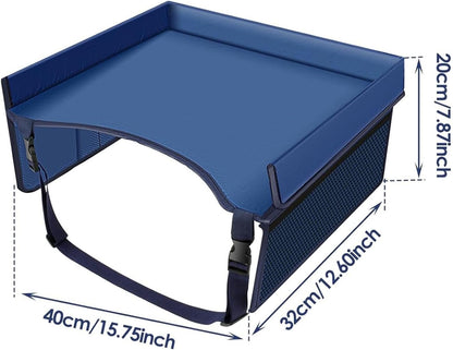 Folding Kids Lap Desk - Car Seat Travel Tray for Road Trip Activities