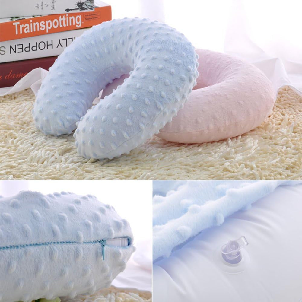 Inflatable Neck Pillow for Kids Baby Holiday Travel Neck Pillow Soft Baby Neck Support Pillow Comfortable and Light Neck Pillow Chin Support Pillow Head and Neck Support for Baby Travel Easy Storage
