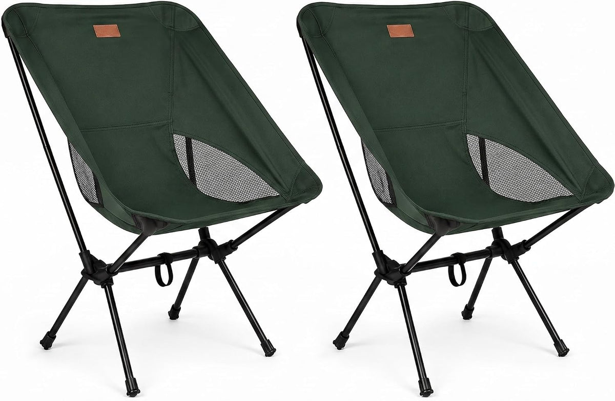Folding Camping Chair, Pack of 1 - Compact & Lightweight Outdoor Chair for Adults, Comfortable Sitting, Ideal for Garden, Beach, Picnic, and Adventures (Red)