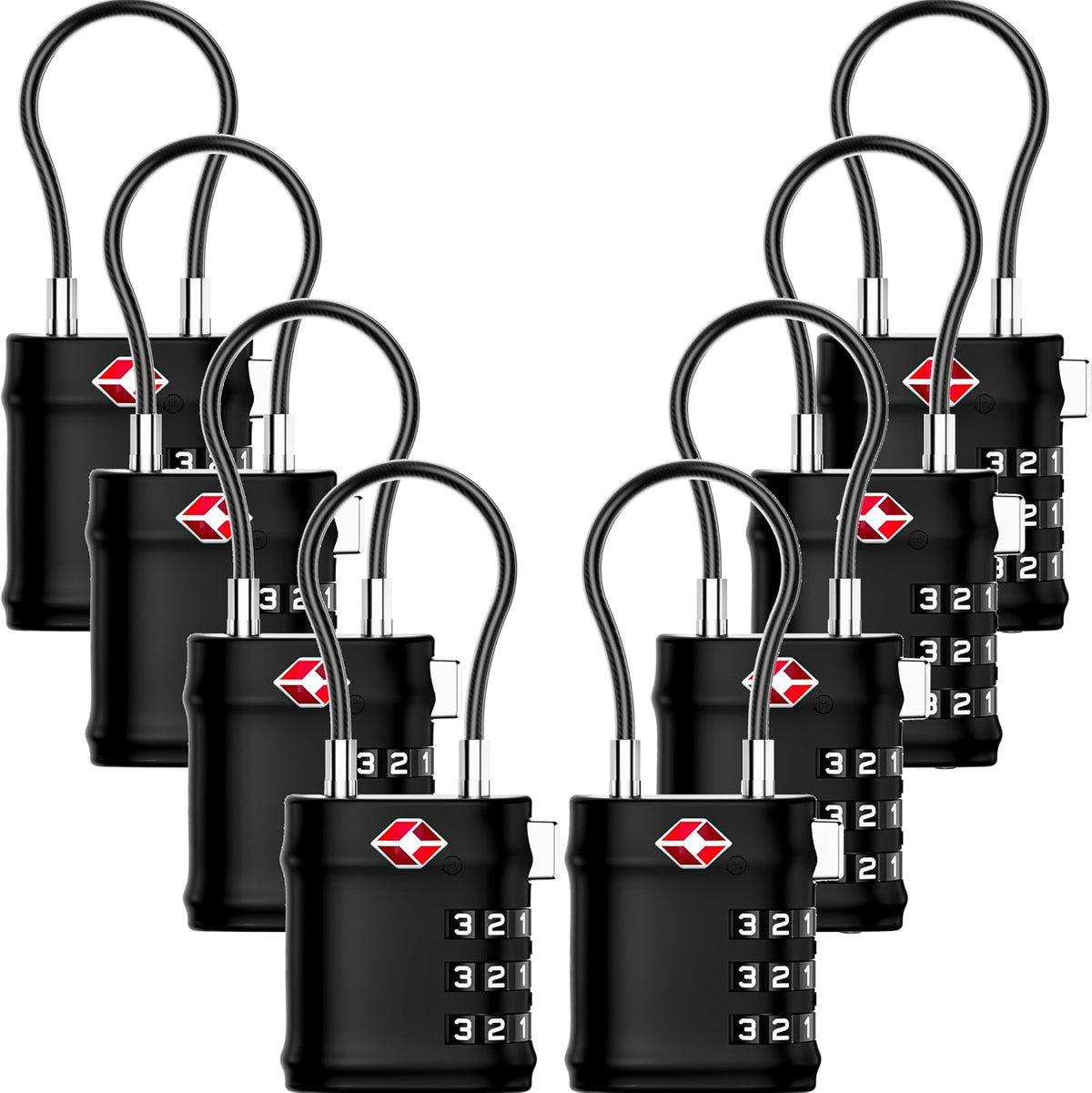 Suitcase Locks, Luggage Locks, TSA Approved Luggage Locks,Charcoal,2