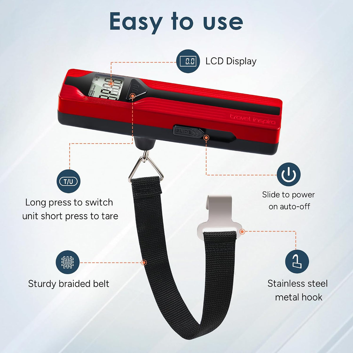 Battery-Free Luggage Scale, Suitcase Weighing Scales