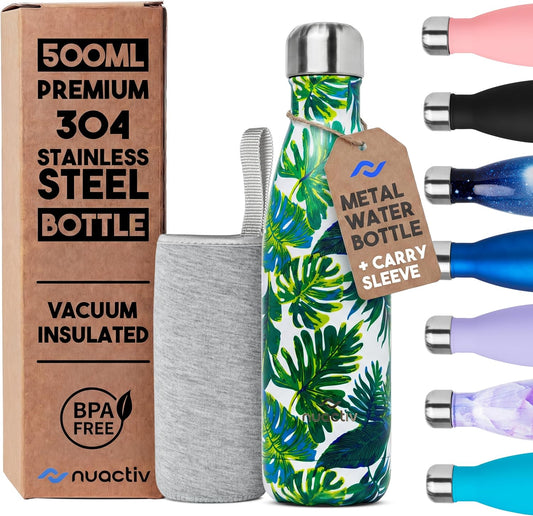 Stainless Steel Water Bottle 500Ml Vacuum Insulated Metal Flask