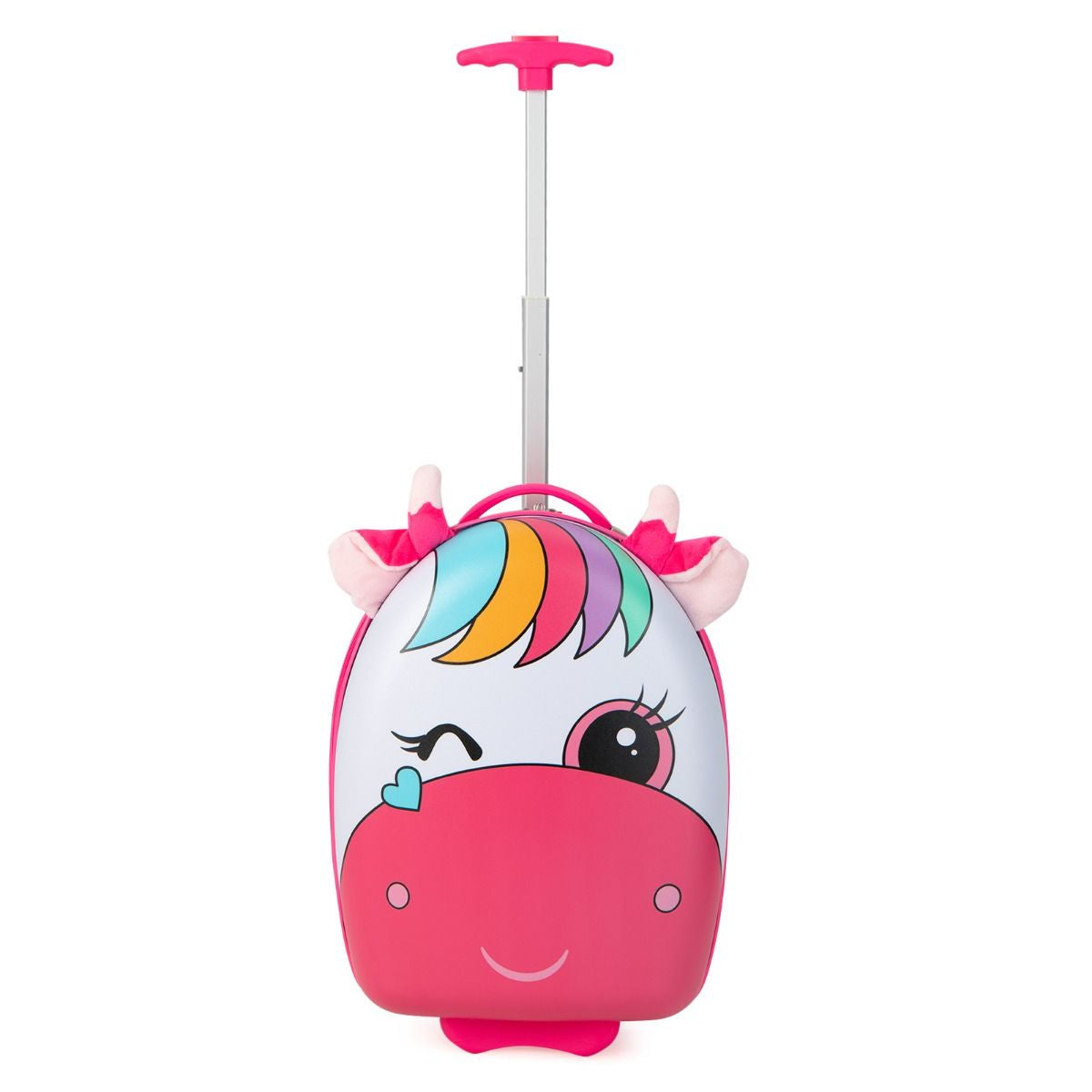 Kids Luggage with Light-Up Wheels and Telescopic Handle