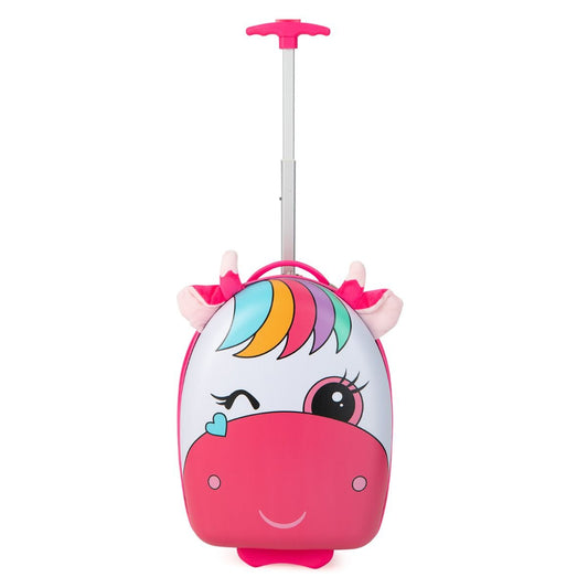 Kids Luggage with Light-Up Wheels and Telescopic Handle