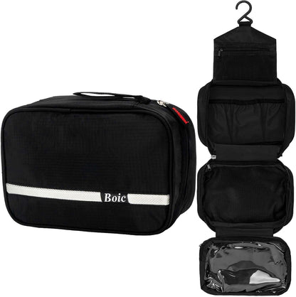 Hanging Toiletry Bag, Foldable Travel Wash Bag with Hanging Hook, Blue