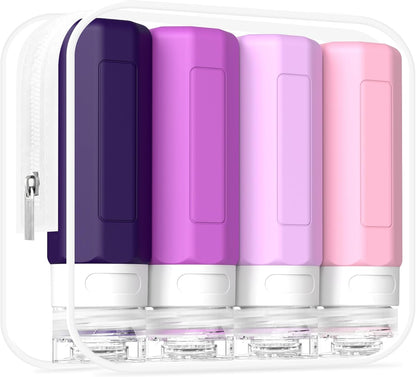 17PCS Travel Bottles for Toiletries, Colorful, 100Ml