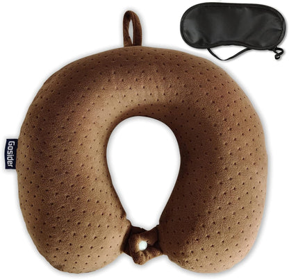 Travel Neck Pillow Memory Foam Airplane Pillows, Black