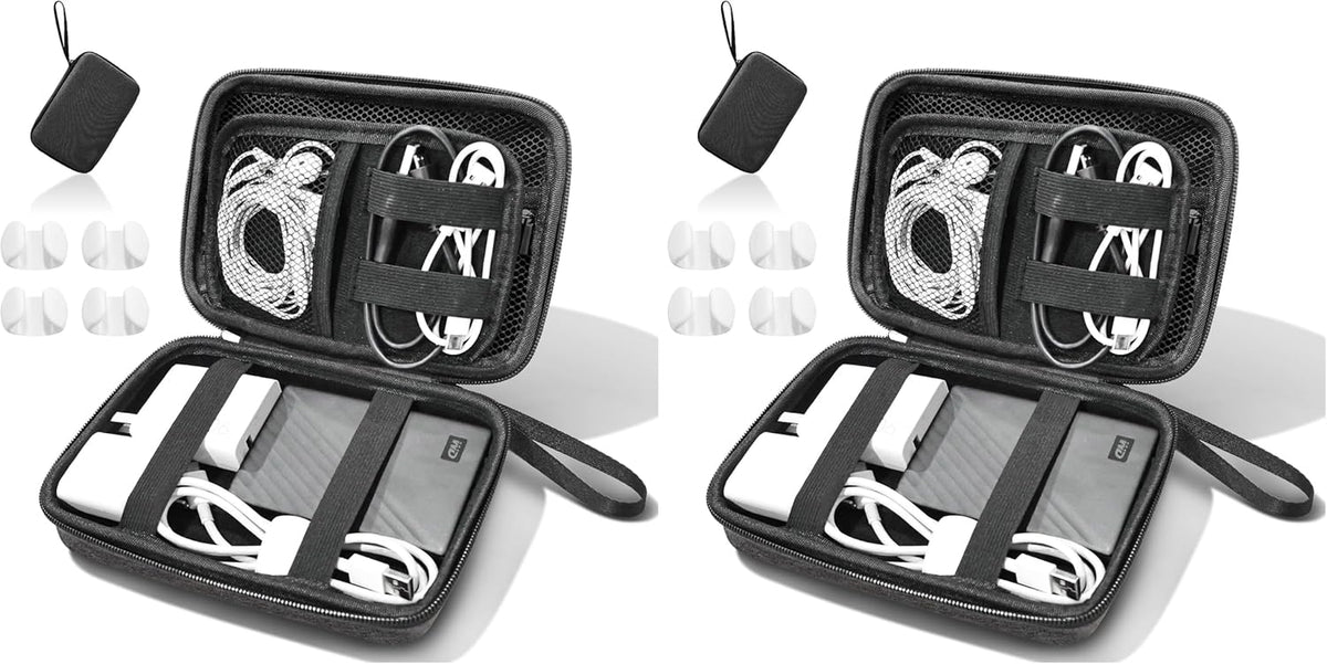 Portable Cable Organiser Bag - with 4 Buckles