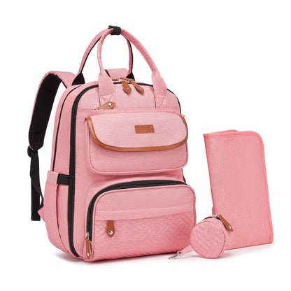 Kono 3-in-1 Mummy Nappy Backpack with Changing Mat & Insulated Pacifier Pouch