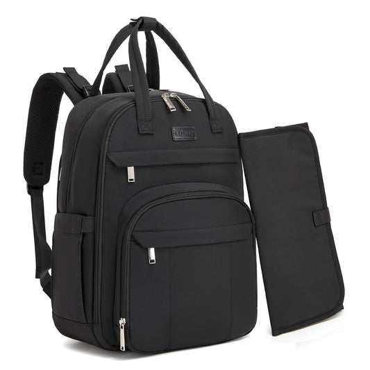 Kono 2-in-1 Nappy Changing Backpack, Large Capacity Diaper Bag With Changing Mat