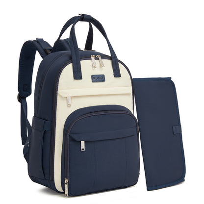 Kono 2-in-1 Nappy Changing Backpack, Large Capacity Diaper Bag With Changing Mat