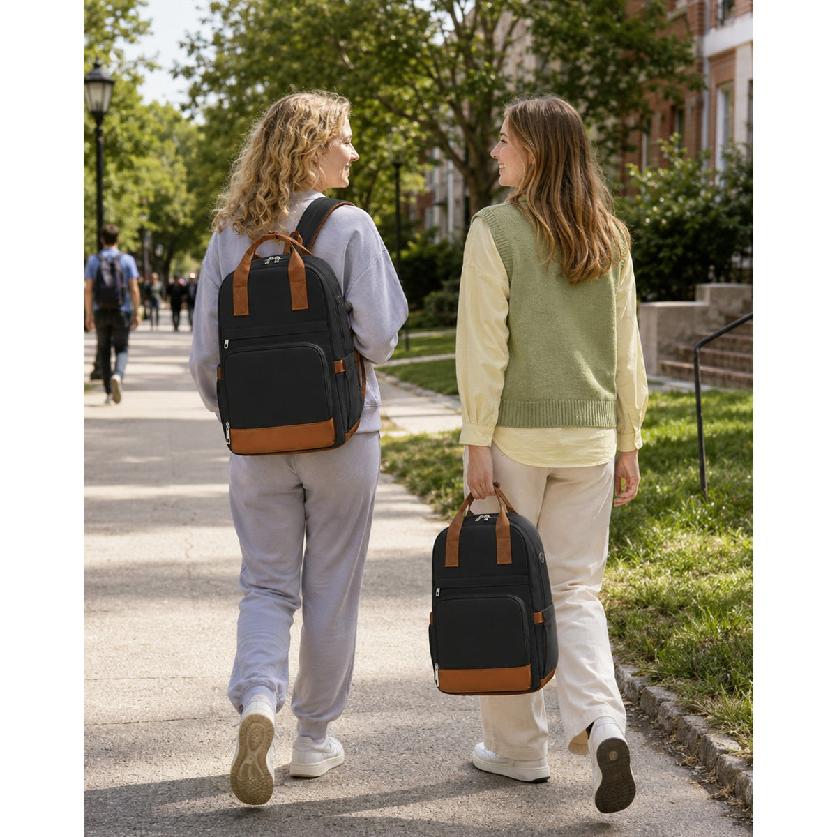 Kono Casual Contemporary Backpack with Laptop Sleeve & Padded Straps for Daily