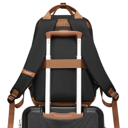 Kono Casual Contemporary Backpack with Laptop Sleeve & Padded Straps for Daily