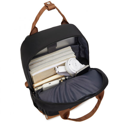 Kono Casual Contemporary Backpack with Laptop Sleeve & Padded Straps for Daily