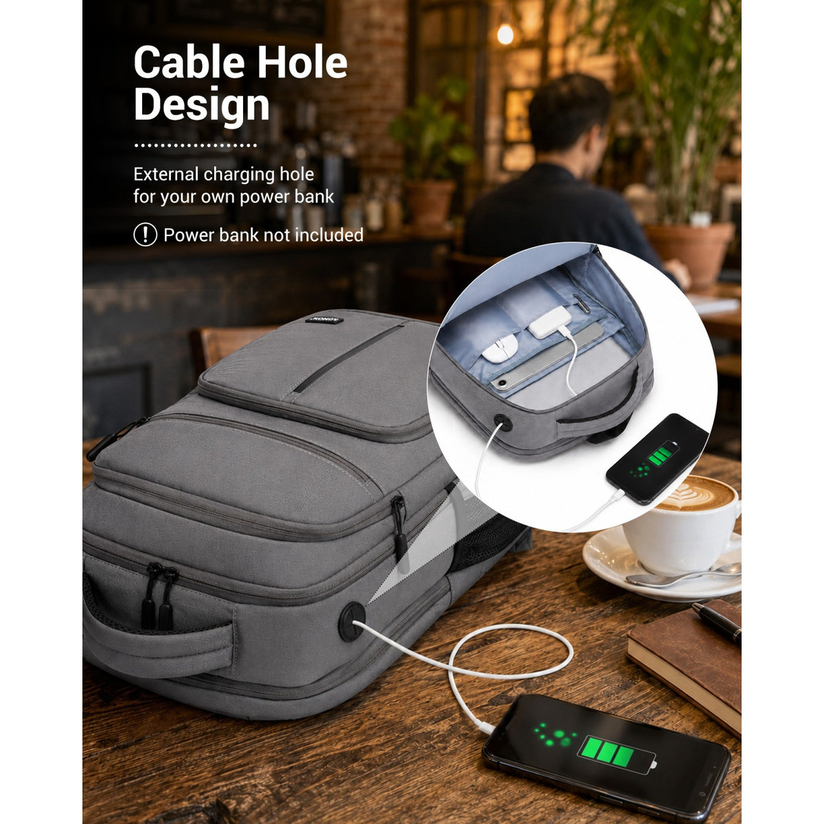Kono Laptop Backpack with 15.6" Laptop Compartment