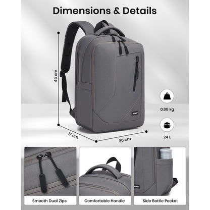 Kono Laptop Backpack with 15.6" Laptop Compartment, Stylish Commuter Bag