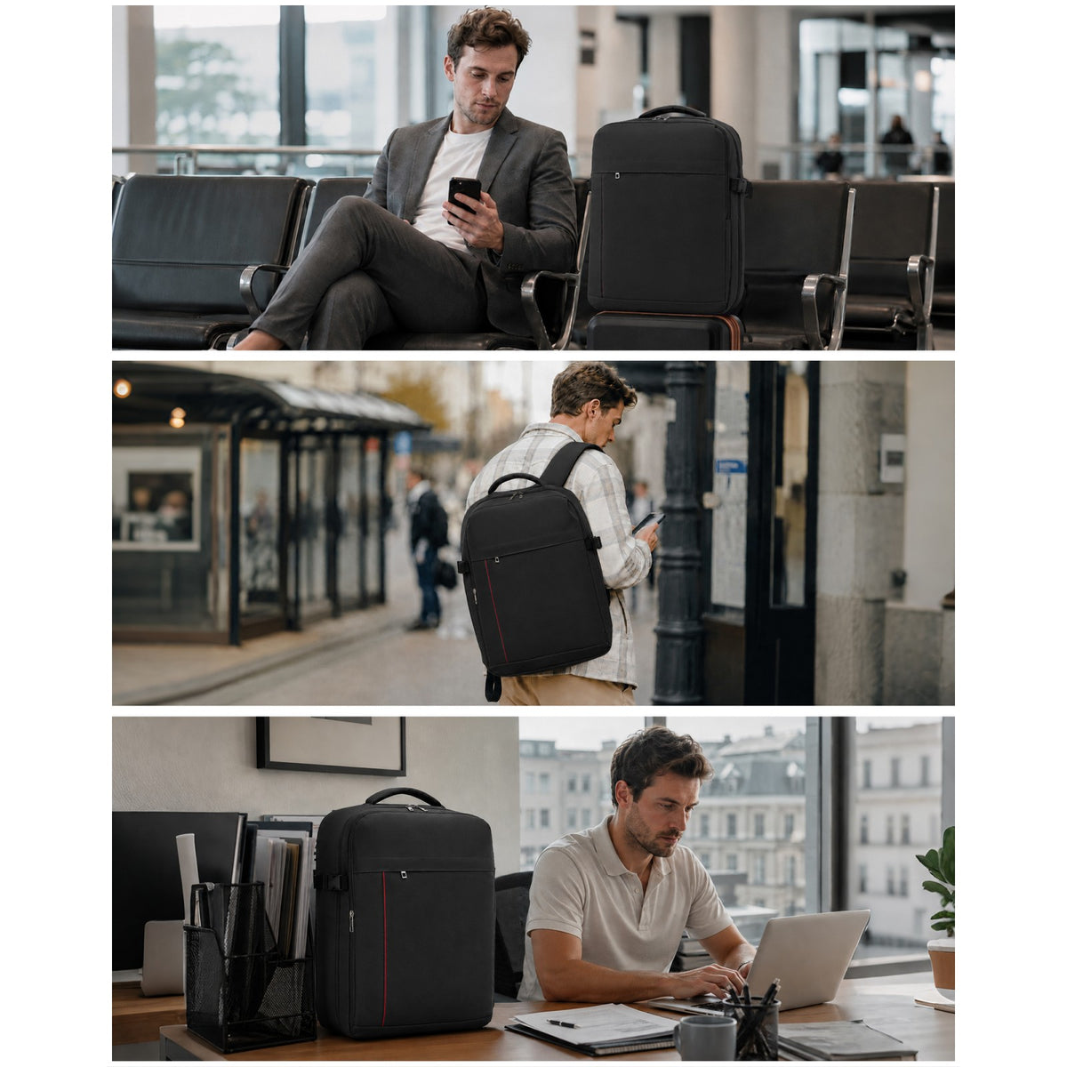 Kono 32L Upgraded Large Backpack, 17.3 Inch Laptop Rucksack