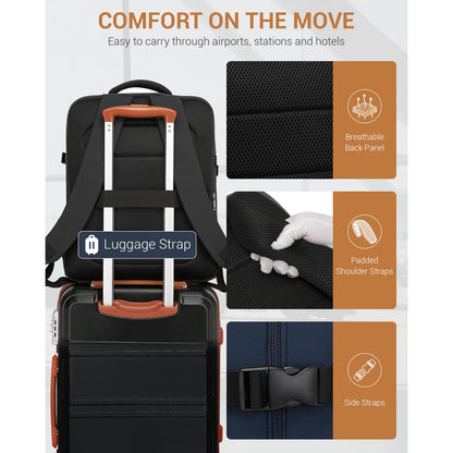 Kono 32L Upgraded Large Backpack, 17.3 Inch Laptop Rucksack