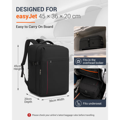 Kono 32L Upgraded Large Backpack, 17.3 Inch Laptop Rucksack