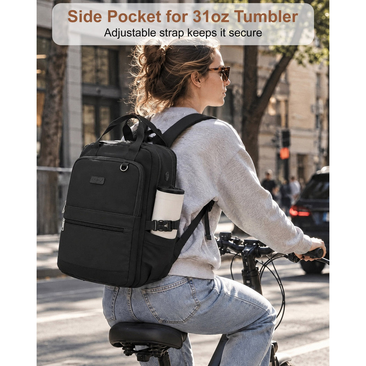 Kono Functional Water-Resistant Laptop Backpack, Trendy Design