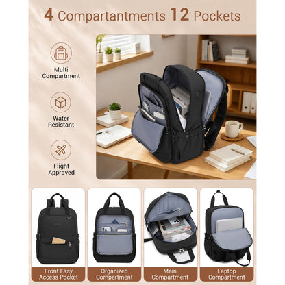 Kono Functional Water-Resistant Laptop Backpack, Trendy Design