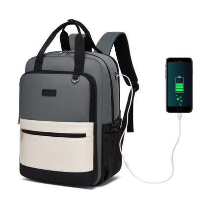 Kono Functional Water-Resistant Laptop Backpack, Trendy Design