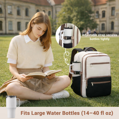 Kono Compact 15.6" Laptop Travel Backpack- 40x30x20cm, Fits Under Seat Storage