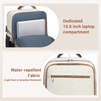 Kono Compact 15.6" Laptop Travel Backpack- 40x30x20cm, Fits Under Seat Storage