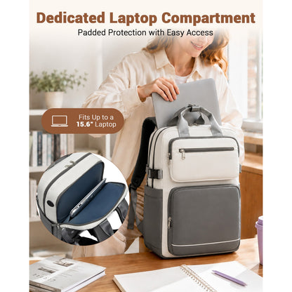 Kono Spacious Water-Resistant Laptop Backpack for Travel & Commuting- 15.6"